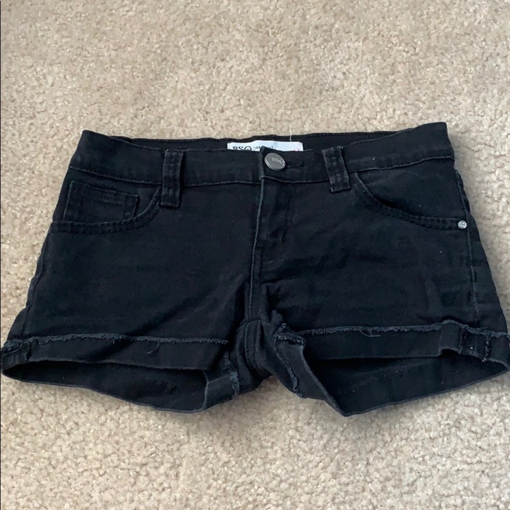 Black Jean Shorts